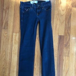 Hollister Dark Blue Low Rise Straight Jeans